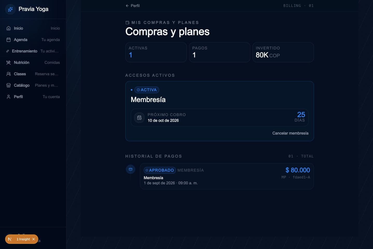 Comprueba el resultado en Mis compras